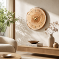 Natural Wood Slice Wall Clock – Rustic Farmhouse Wall Decor
