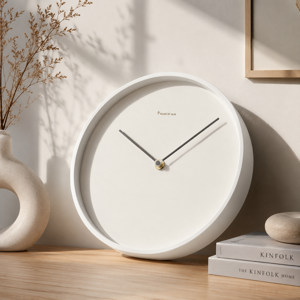 Minimalist Silent Wall Clock – Modern Round Decorative Clock for Living Room, Bedroom & Office