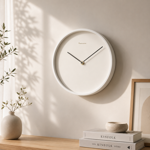 Minimalist Silent Wall Clock – Modern Round Decorative Clock for Living Room, Bedroom & Office
