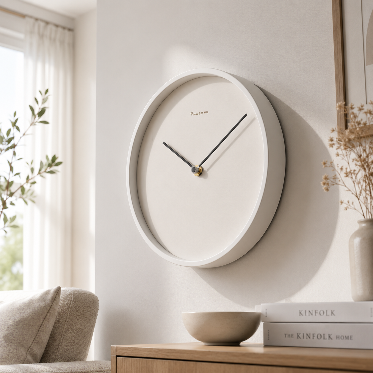 Minimalist Silent Wall Clock – Modern Round Decorative Clock for Living Room, Bedroom & Office
