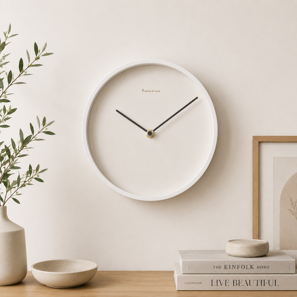 Minimalist Silent Wall Clock – Modern Round Decorative Clock for Living Room, Bedroom & Office