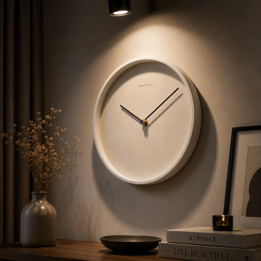 Minimalist Silent Wall Clock – Modern Round Decorative Clock for Living Room, Bedroom & Office
