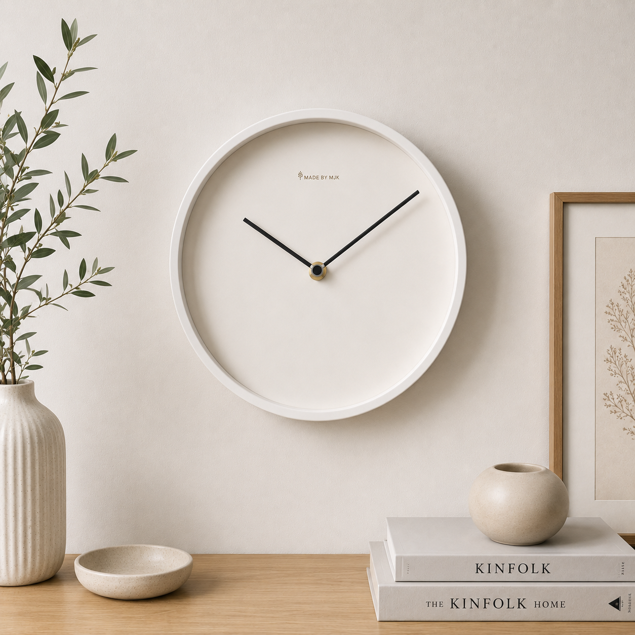 Minimalist Silent Wall Clock – Modern Round Decorative Clock for Living Room, Bedroom & Office