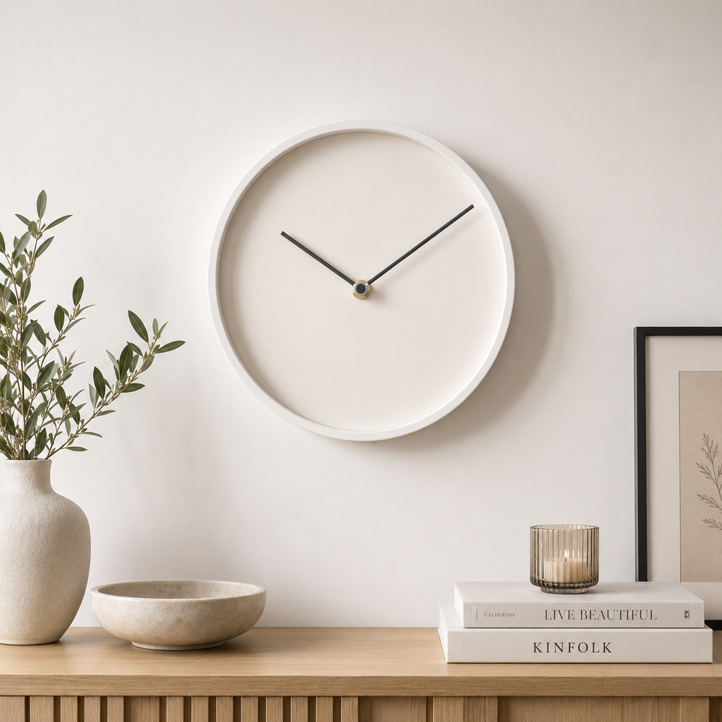 Minimalist Silent Wall Clock – Modern Round Decorative Clock for Living Room, Bedroom & Office