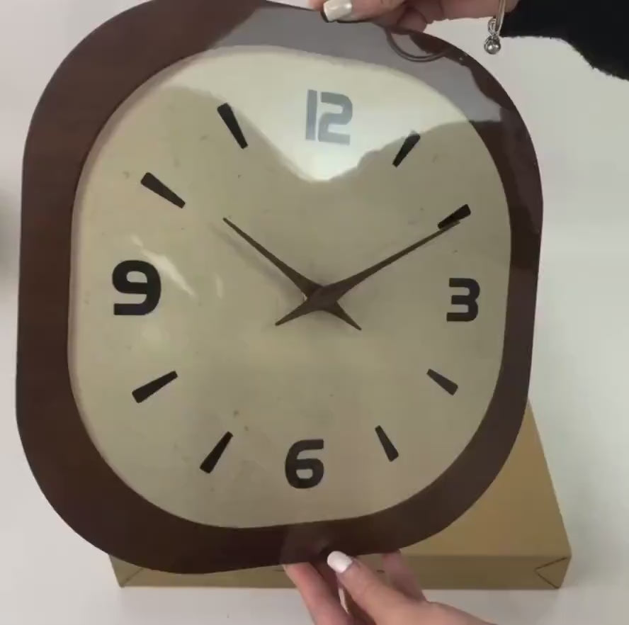 Modern Square Wooden Wall Clock – Silent Minimalist Home Decor